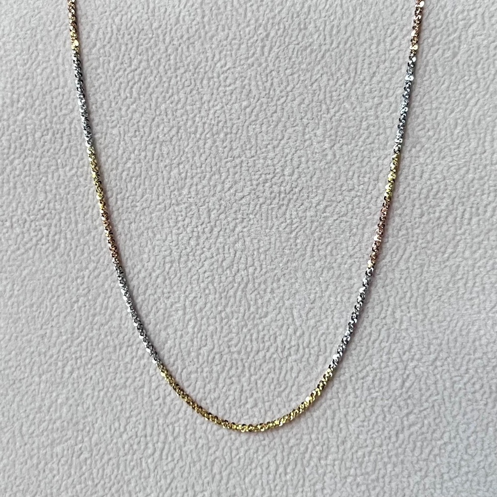 N020 | Tri-Tone Twisted Rock Chain